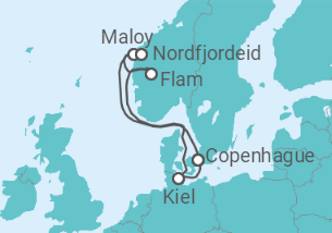 Itinerario del Crucero Noruega, Alemania TI - MSC Cruceros