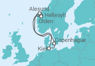 Itinerario del Crucero Dinamarca, Noruega TI - MSC Cruceros