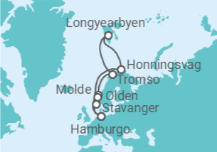 Itinerario del Crucero Noruega - MSC Cruceros