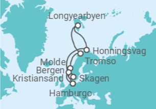 Itinerario del Crucero Noruega - MSC Cruceros