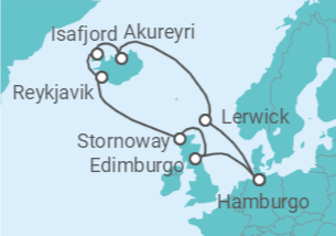 Itinerario del Crucero Reino Unido, Islandia TI - MSC Cruceros