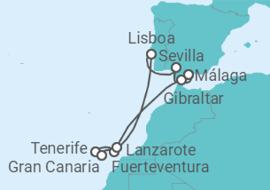 Itinerario del Crucero Islas Canarias - NCL Norwegian Cruise Line