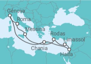 Itinerario del Crucero Italia, Grecia, Chipre TI - MSC Cruceros