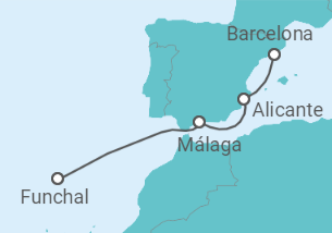 Itinerario del Crucero España - MSC Cruceros