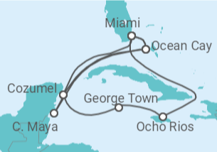 Itinerario del Crucero México, Estados Unidos (EE.UU.), Jamaica, Islas Caimán - MSC Cruceros