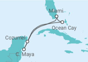 Itinerario del Crucero México - MSC Cruceros