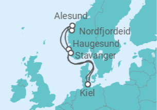 Itinerario del Crucero Noruega - AIDA