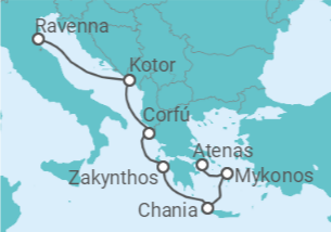 Itinerario del Crucero Grecia, Montenegro - Royal Caribbean