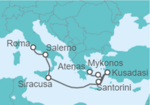 Itinerario del Crucero Italia, Grecia, Turquía - Royal Caribbean
