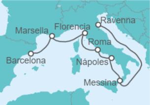 Itinerario del Crucero Italia, Francia - Royal Caribbean