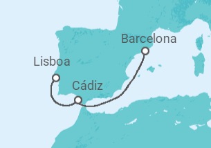 Itinerario del Crucero España - MSC Cruceros