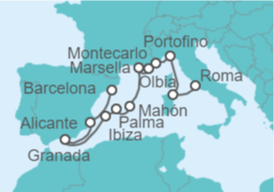 Itinerario del Crucero Mediterráneo Occidental - Regent Seven Seas