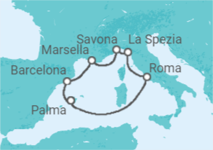 Itinerario del Crucero Un mar, mil historias - Costa Cruceros