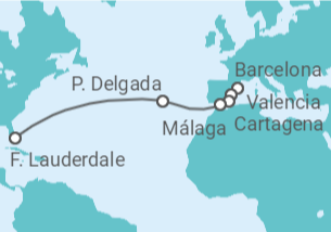Itinerario del Crucero De Barcelona a Miami - Celebrity Cruises