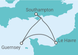 Itinerario del Crucero Guernsey, Francia - MSC Cruceros