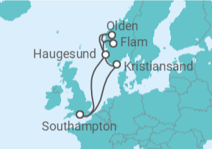 Itinerario del Crucero Noruega - MSC Cruceros
