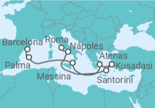 Itinerario del Crucero Italia, Grecia y Turquía - Princess Cruises