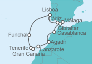 Itinerario del Crucero Islas Canarias - NCL Norwegian Cruise Line