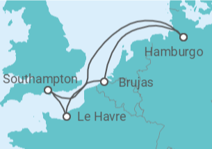 Itinerario del Crucero Bélgica, Francia, Reino Unido TI - MSC Cruceros