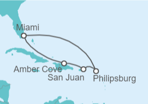 Itinerario del Crucero Caribe Oriental - Carnival Cruise Line
