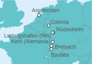 Itinerario del Crucero Holanda, Alemania - AmaWaterways