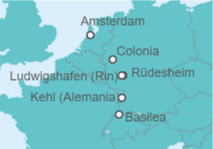Itinerario del Crucero Holanda, Alemania, Suiza - AmaWaterways