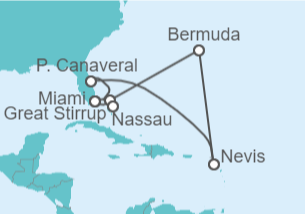 Itinerario del Crucero Navegante del Atlántico - Oceania Cruises