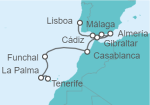 Itinerario del Crucero De Archipiélagos a Alcázares - Oceania Cruises