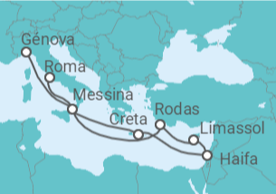 Itinerario del Crucero Italia, Grecia, Chipre TI - MSC Cruceros
