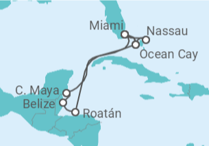 Itinerario del Crucero Bahamas, Estados Unidos (EE.UU.), Belice, Honduras - MSC Cruceros
