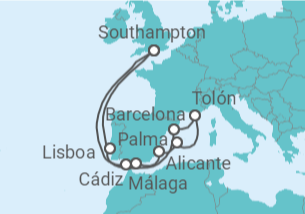 Itinerario del Crucero Portugal, Reino Unido, España, Francia - MSC Cruceros