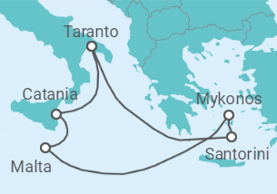 Itinerario del Crucero De la pizzica al sirtaki - Costa Cruceros