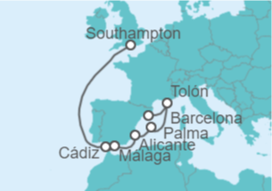 Itinerario del Crucero España, Francia - MSC Cruceros