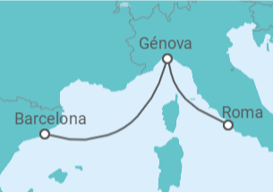Itinerario del Crucero Italia TI - MSC Cruceros