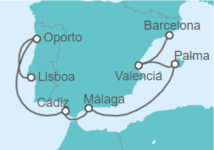 Itinerario del Crucero España, Portugal - Celebrity Cruises