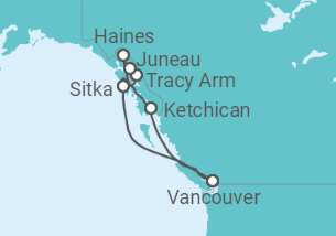 Itinerario del Crucero Alaska - Royal Caribbean