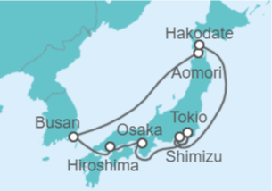 Itinerario del Crucero Lo mejor de Japón  - Celebrity Cruises