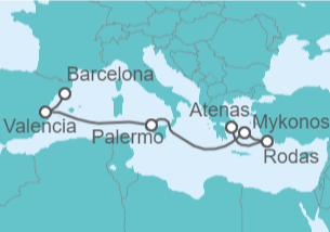 Itinerario del Crucero Grecia, Italia, España - Royal Caribbean
