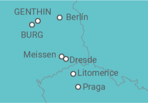 Itinerario del Crucero Crucero fluvial de Praga a Berlín  - CroisiEurope