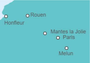 Itinerario del Crucero El Sena y sus meandros, un río único  - CroisiEurope