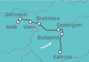 Itinerario del Crucero Crucero con senderismo a través del Imperio austrohúngaro  - CroisiEurope