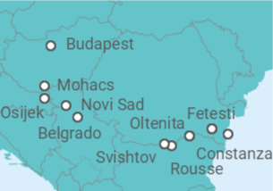 Itinerario del Crucero De las Puertas de Hierro a Budapest, el Danubio occidental  - CroisiEurope