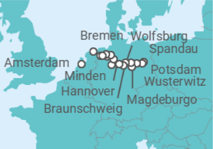 Itinerario del Crucero Crucero fluvial de Berlín a Ámsterdam - CroisiEurope