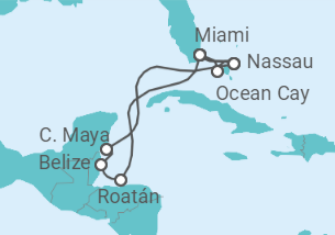 Itinerario del Crucero Bahamas, Estados Unidos (EE.UU.), Honduras, Belice TI - MSC Cruceros