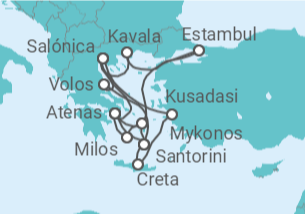 Itinerario del Crucero Turquía, Grecia - Celestyal Cruises