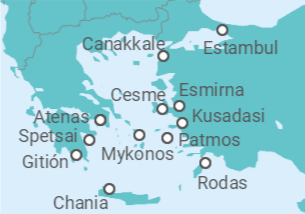 Itinerario del Crucero Grecia, Turquía - Seabourn