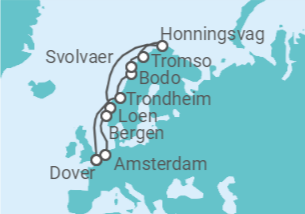 Itinerario del Crucero Noruega - Seabourn