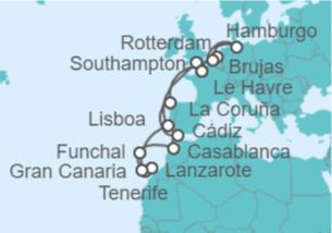 Itinerario del Crucero Islas Canarias TI - MSC Cruceros