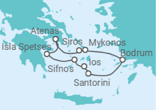 Itinerario del Crucero Odisea griega - Seadream Yacht Club