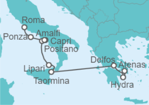 Itinerario del Crucero Gloriosa Grecia e Italia - Seadream Yacht Club